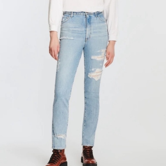 J Brand Denim - J Brand 1212 Runway High Rise Slim Straight Jeans in Achieve Havoc Sz 28
